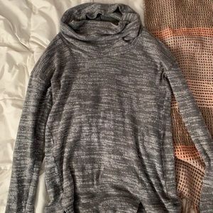 Arie Gray Cowl Neck Sweater